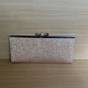 INC Pink Shimmer Clutch Handbag